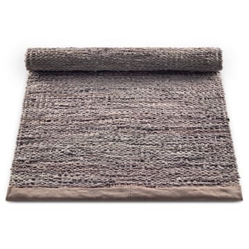 Leather rug  75x300 cm - wood (brown) - Rug Solid