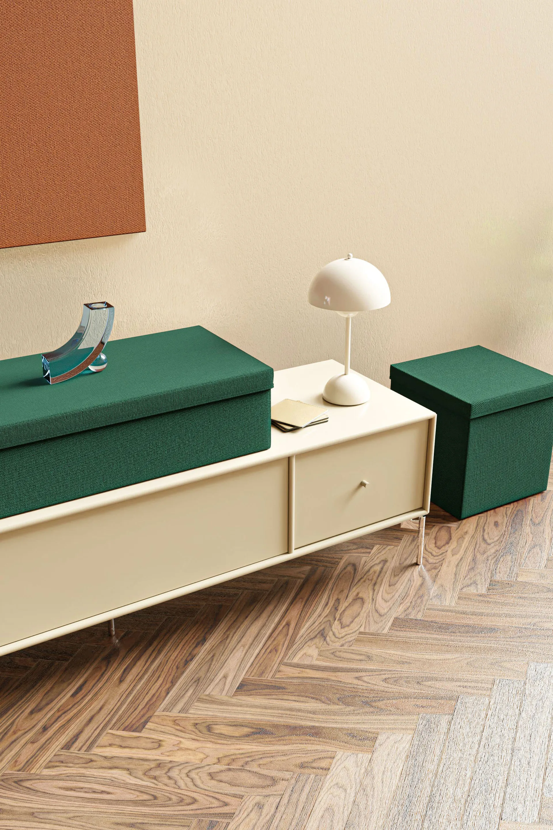 Rug Solid organizer 30x30x30 cm, Pine Rug Solid