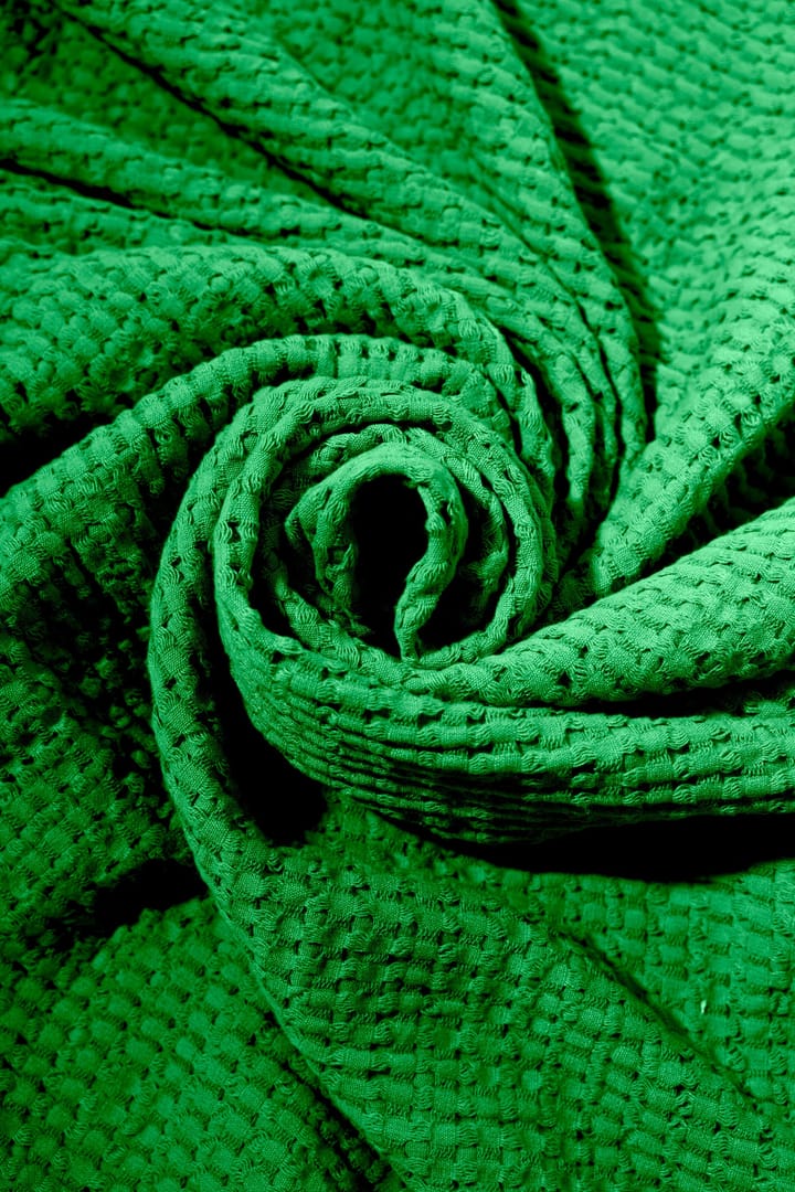 Stockholm cotton throw 130x180 cm - Racing green - Rug Solid