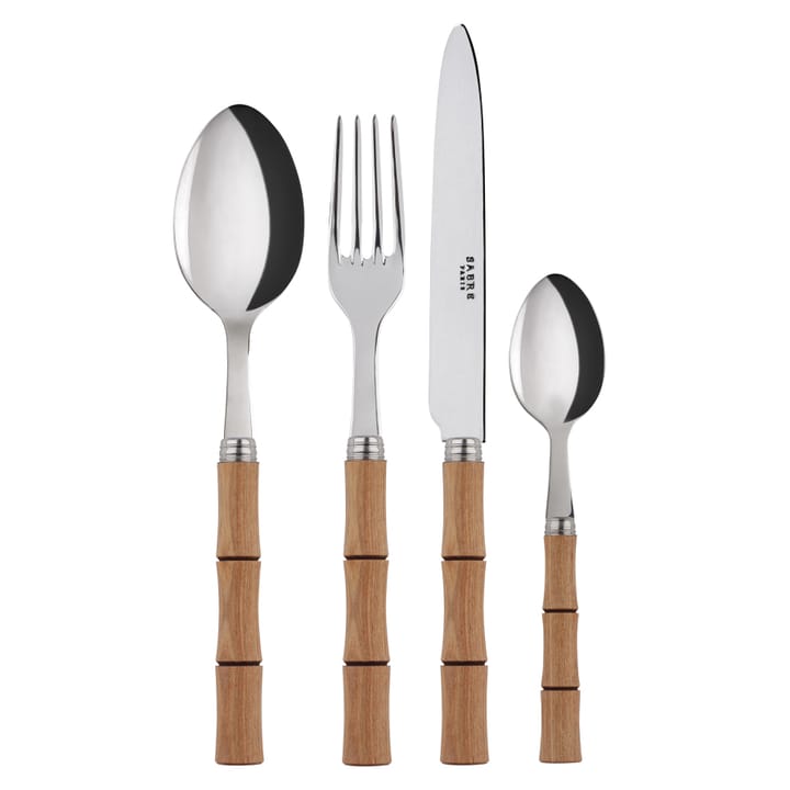 Bambou cutlery 24 pcs - natural wood - SABRE Paris