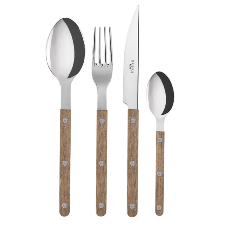 Bistrot cutlery 24 pcs - teak wood - SABRE Paris