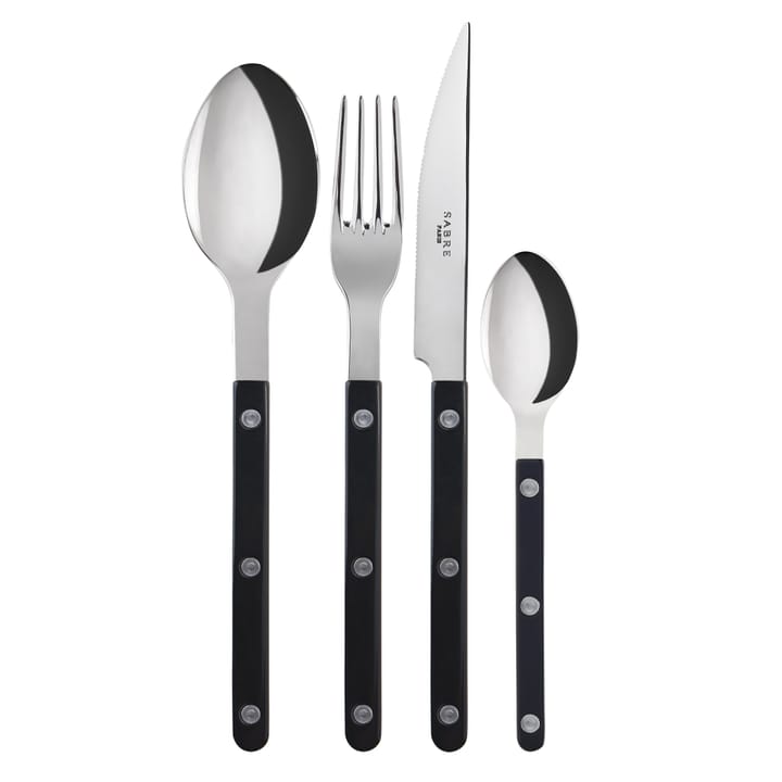 Bistrot cutlery shiny 24 pcs - black - SABRE Paris