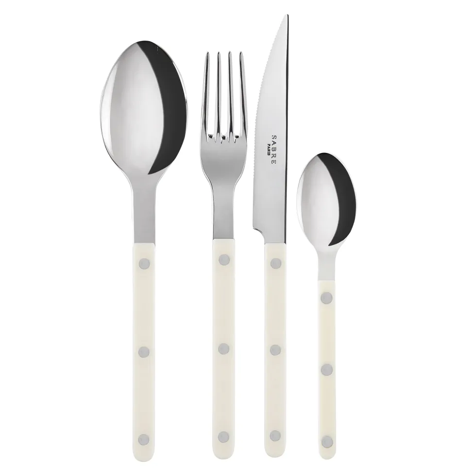 Bistrot cutlery shiny 24 pcs, ivory SABRE Paris