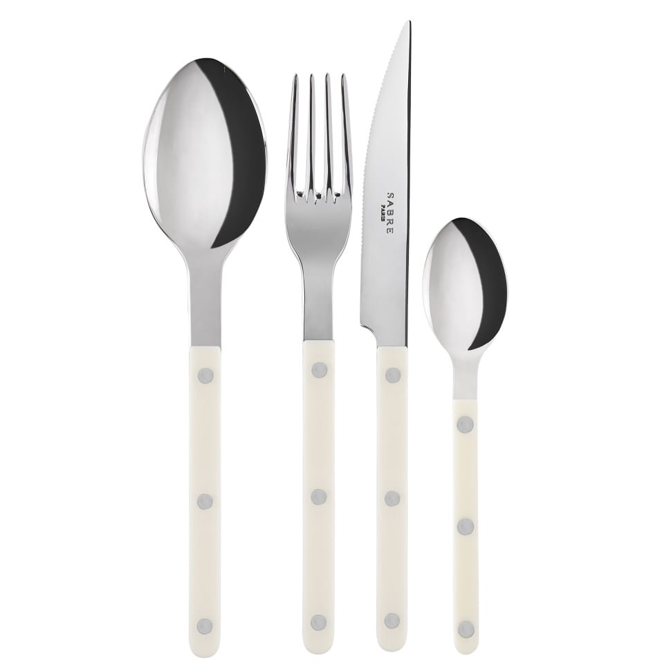 SABRE Paris Bistrot cutlery shiny 24 pcs ivory | Scandinavian Design | Cutlery sets | Beige