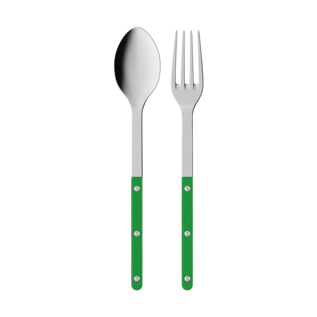 SABRE Paris Bistrot solid serving cutlery, 2 pieces Garden green