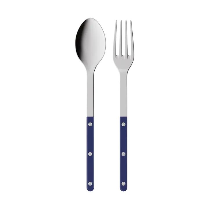 Bistrot solid serving cutlery, 2 pieces - Navy blue - SABRE Paris