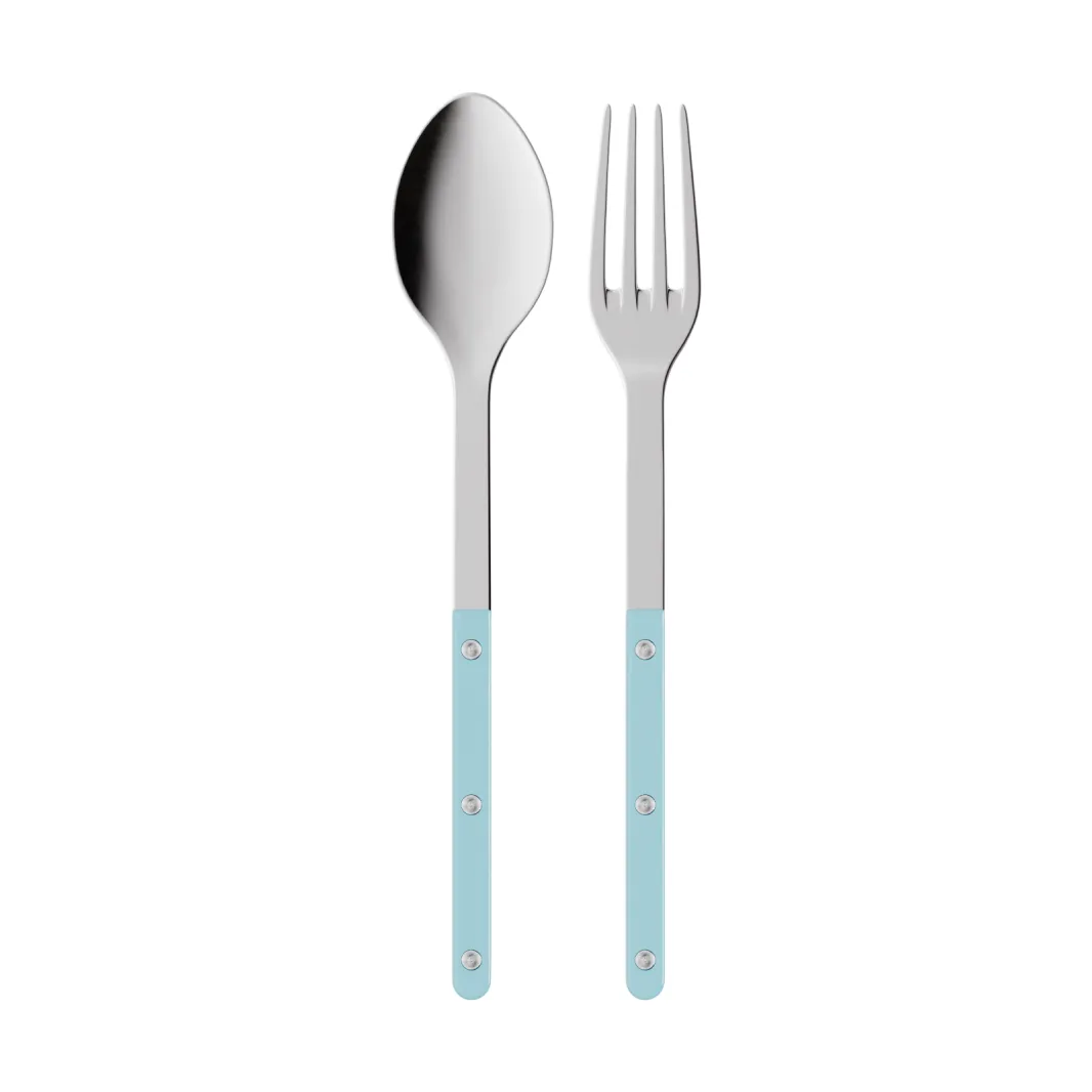 Bistrot solid serving cutlery, 2 pieces, Pastel blue SABRE Paris
