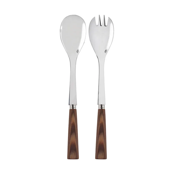 Nature salad servers 2 pieces - Light wood laminated - SABRE Paris
