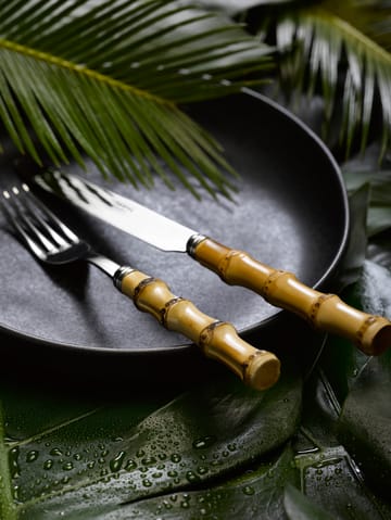 Panda dinner knife - Stainless steel-bamboo - SABRE Paris