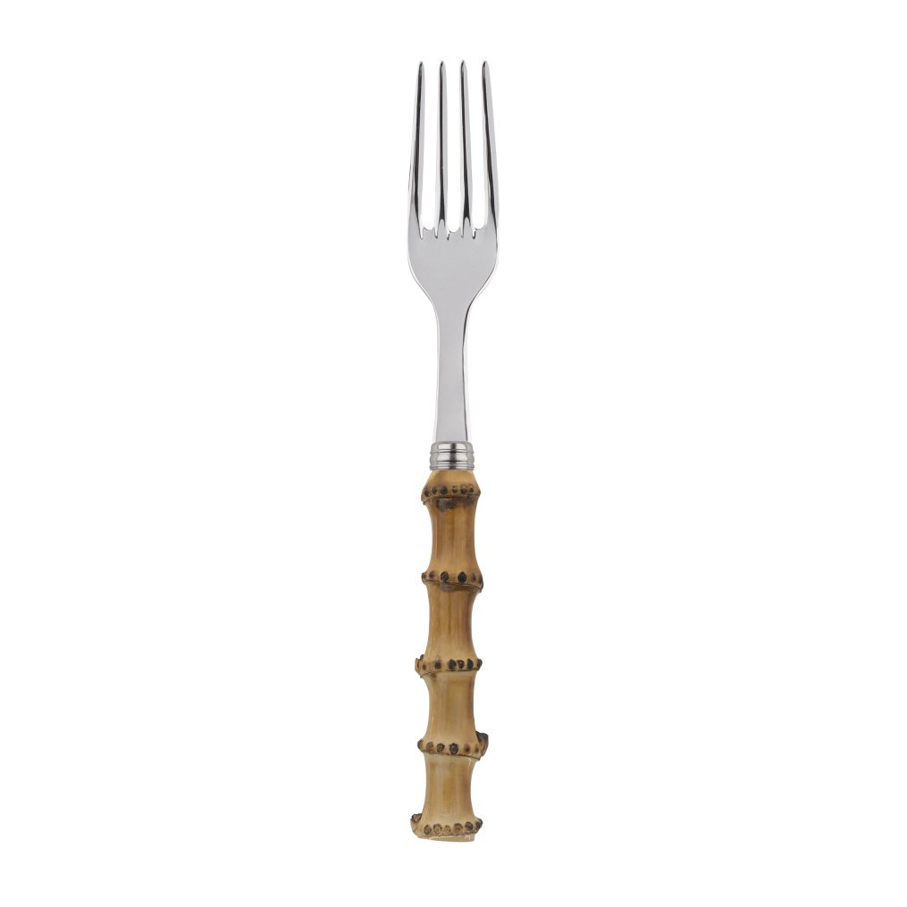 SABRE Paris Panda fork Stainless steel-bamboo | Scandinavian Design | Table cutlery | Silver-coloured