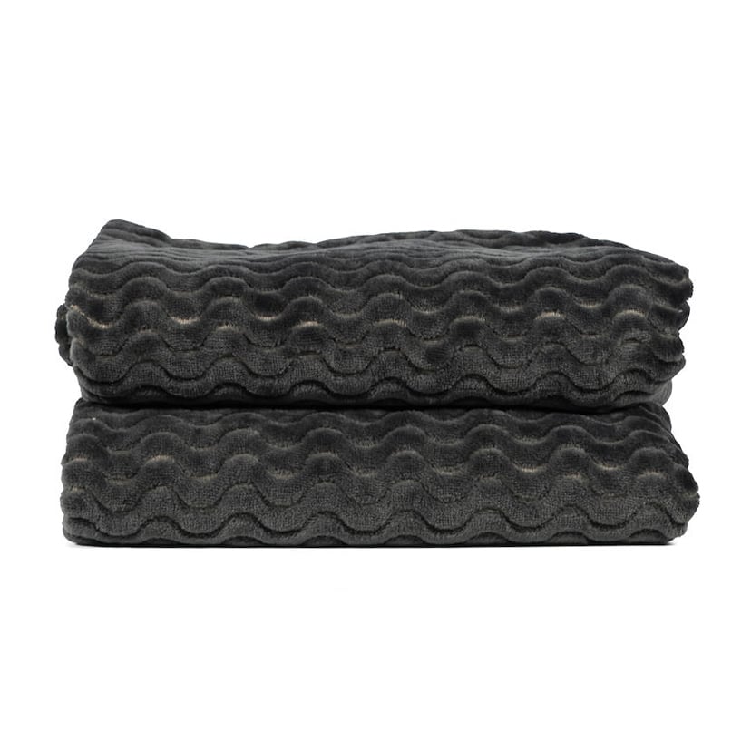 Sagaform Agnes fleece throw Dark grey | Scandinavian Design | Baby blankets | Grey