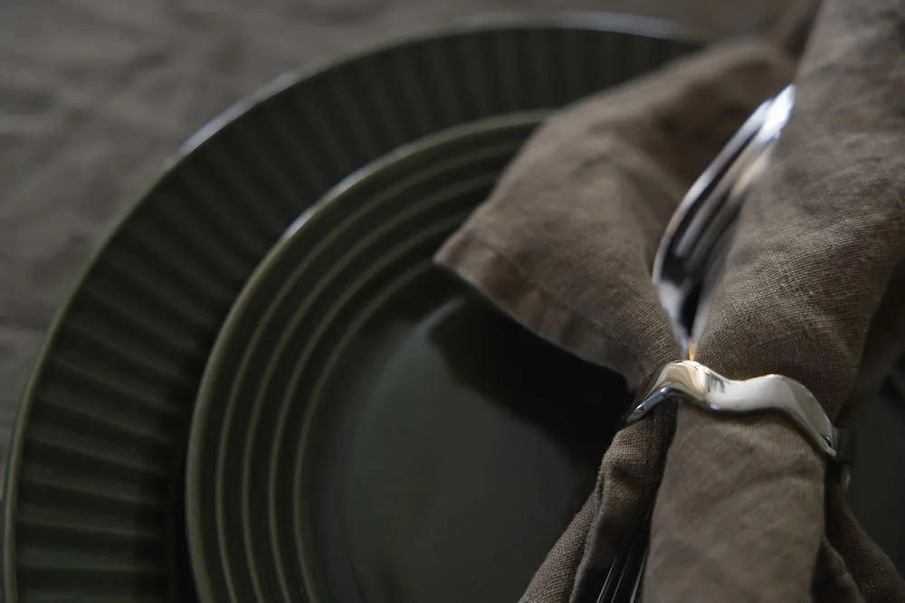 Anna napkin ring 4-pack, Silver Sagaform