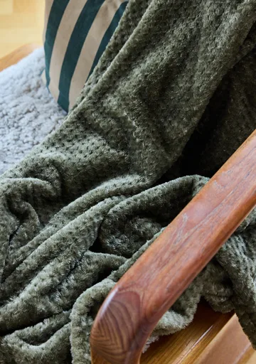 Anni fleece blanket 130x170 cm - Green - Sagaform