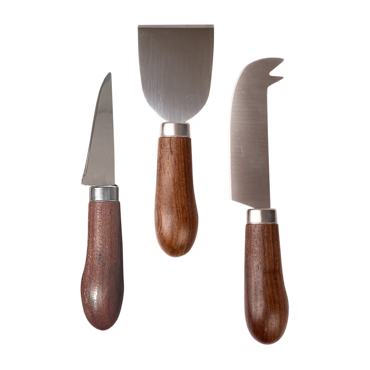 Sagaform Astrid cheese knife set 3-pack Brown-silver