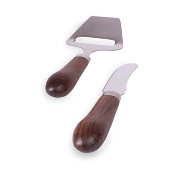 Astrid cheese slice and butter knife - Brown-silver - Sagaform