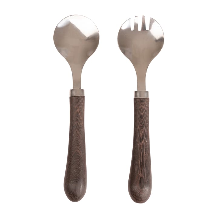 Astrid salad set - Brown-silver - Sagaform