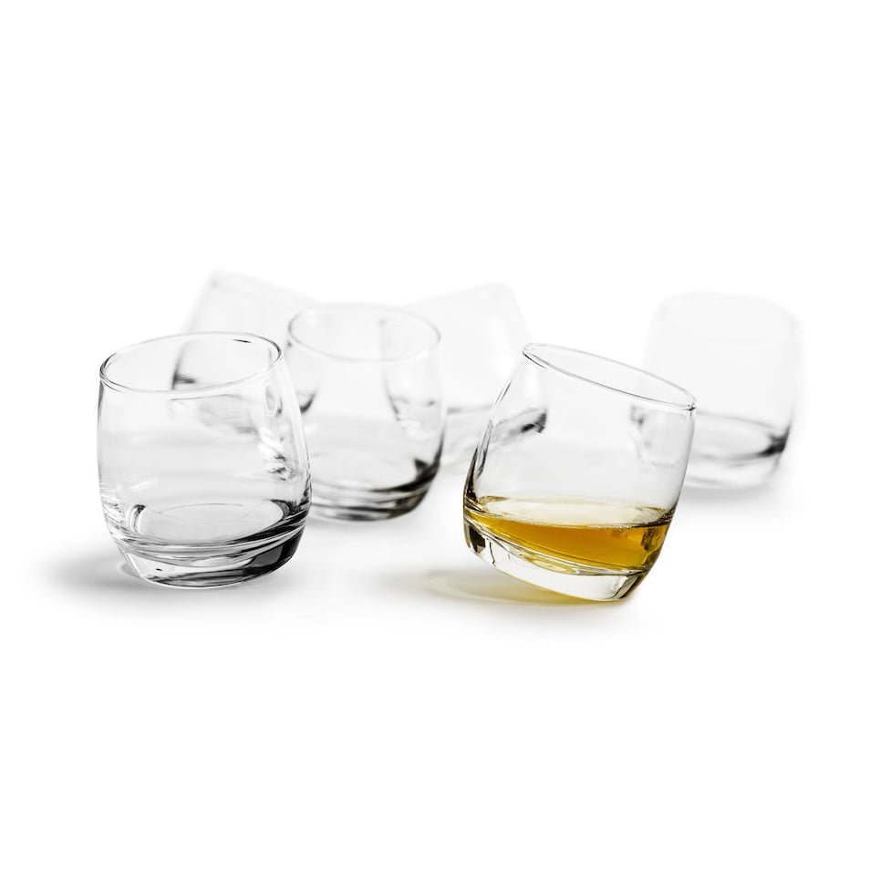 Sagaform Bar whiskey glass 6-pack | Scandinavian Design | Transparent
