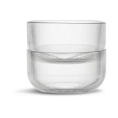 Sagaform Billi bowl 70 cl 2-pack | Scandinavian Design | Fruit bowls | Transparent