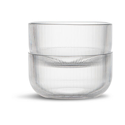 Sagaform Billi bowl 70 cl 2-pack | Scandinavian Design | Fruit bowls | Transparent