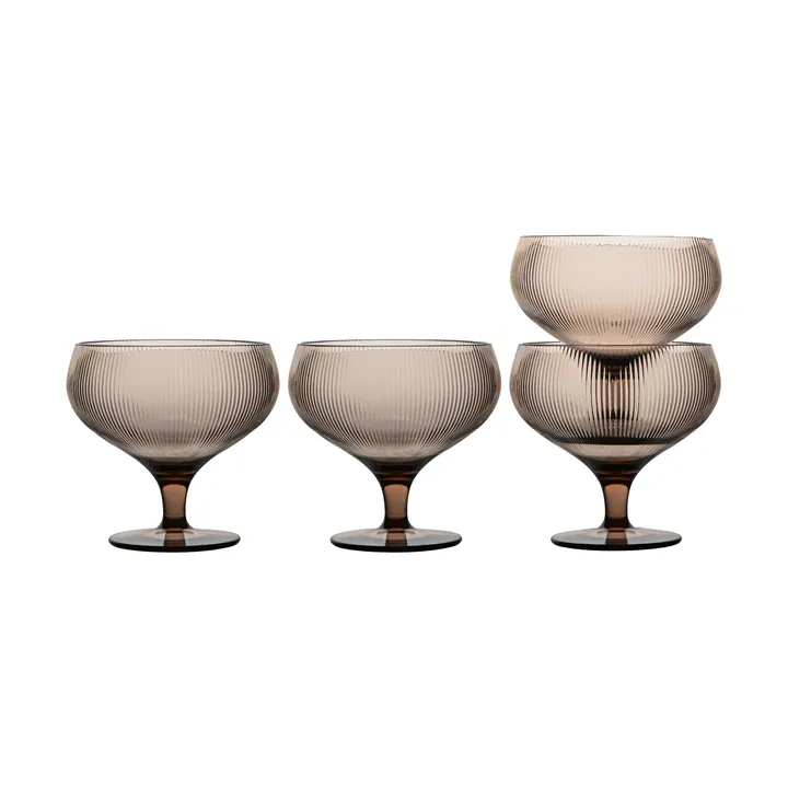 Billi champagne coupe 30 cl set of 4 - Brown - Sagaform