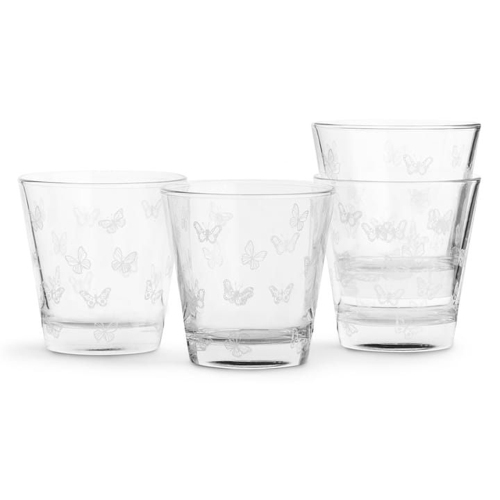 Butterfly glass 4-pack - white - Sagaform
