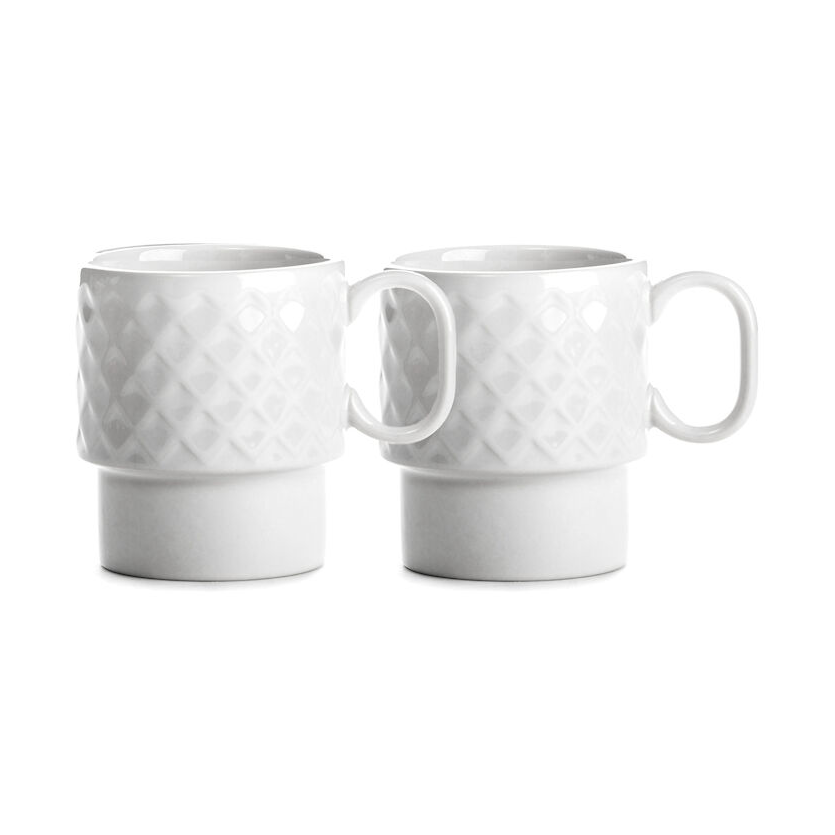 Sagaform Coffee & More coffee mug 2-pack White | Scandinavian Design | Coffee cups | White
