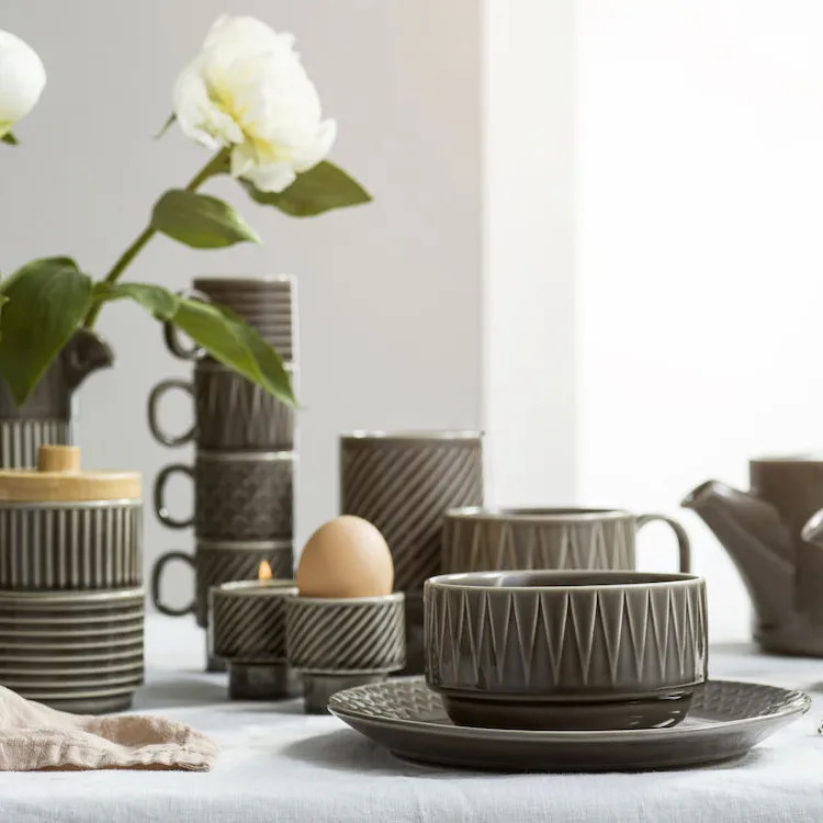 Coffee & More egg cup, Grey Sagaform