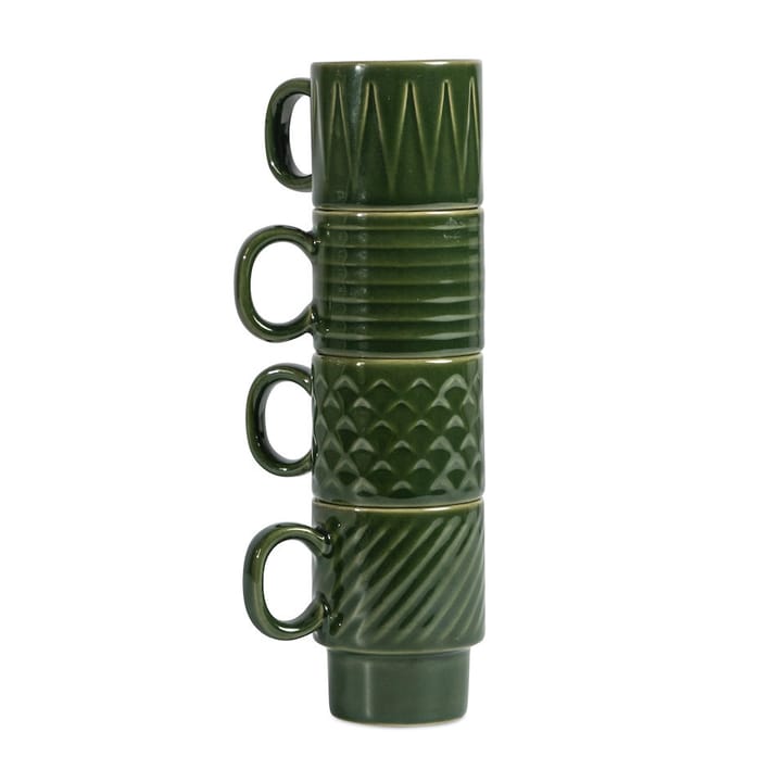 Coffee & More espresso cup 4-pack - Green - Sagaform