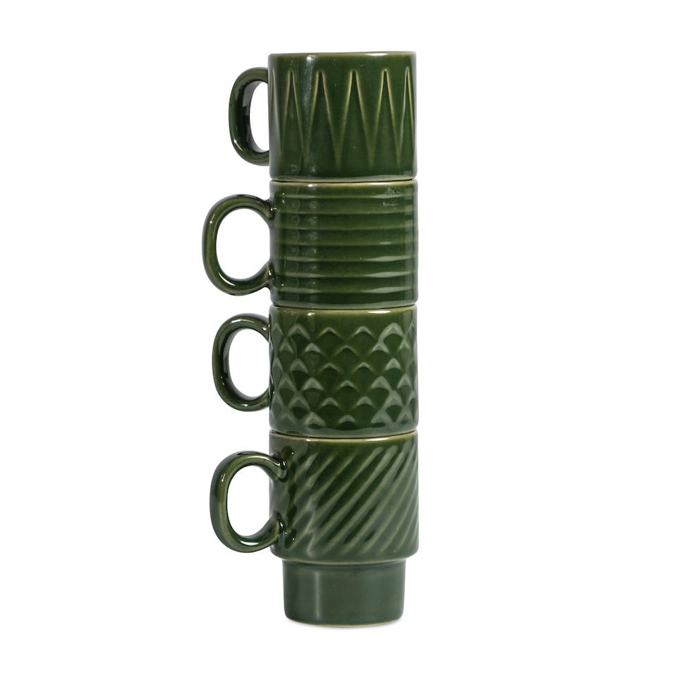 Sagaform Coffee & More espresso cup 4-pack Green | Scandinavian Design | Espresso cups | Green