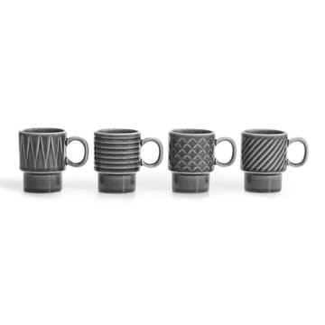 Coffee & More espresso cup 4-pack - Grey - Sagaform