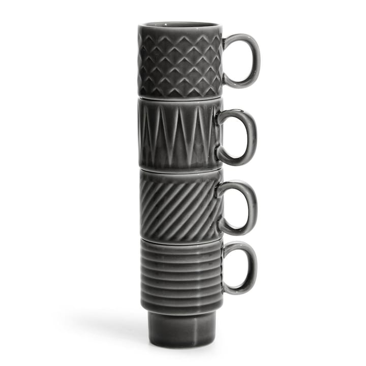 Coffee & More espresso cup 4-pack - Grey - Sagaform