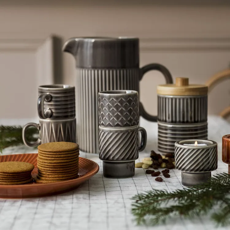 Coffee & More espresso cup 4-pack, Grey Sagaform