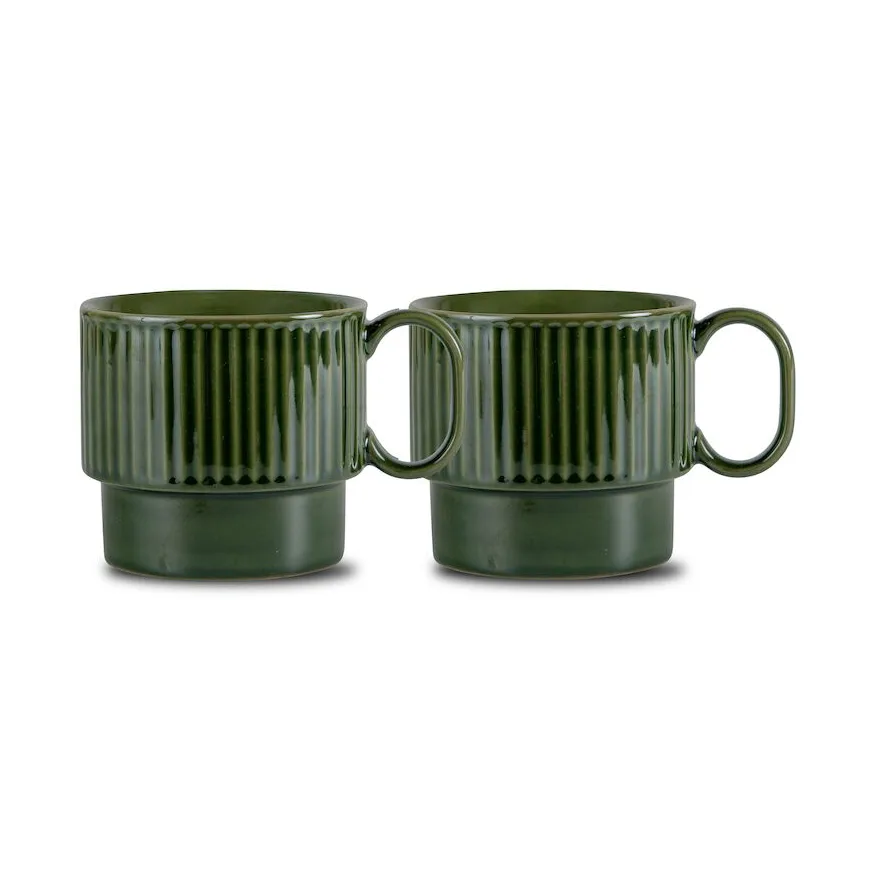Sagaform Coffee & More tea mug 2-pack Green | Scandinavian Design | Coffee cups | Green