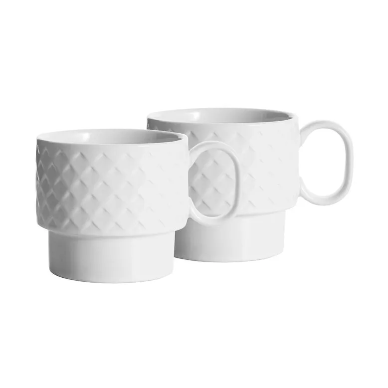 Coffee & More tea mug 2-pack, White Sagaform