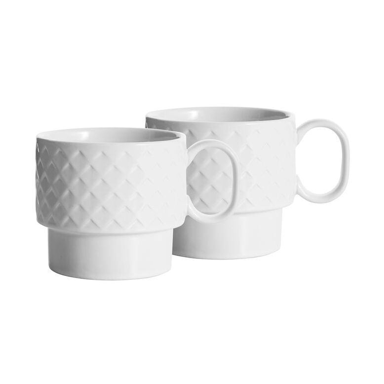 Sagaform Coffee & More tea mug 2-pack White | Scandinavian Design | Coffee cups | White
