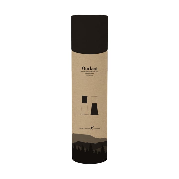 Cucumber salt and pepper grinder small 2 pieces, Black-brown Sagaform