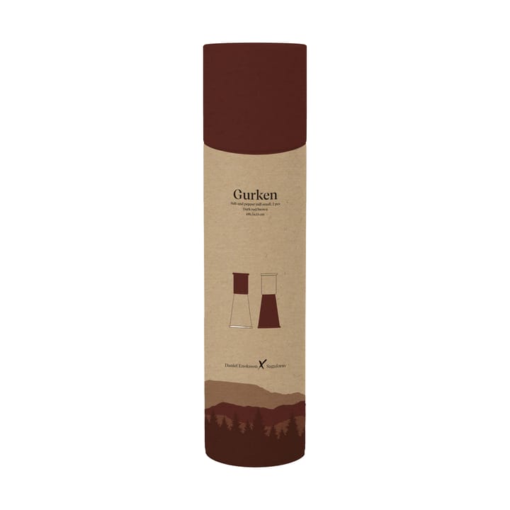 Cucumber salt and pepper grinder small 2 pieces, Red-brown Sagaform