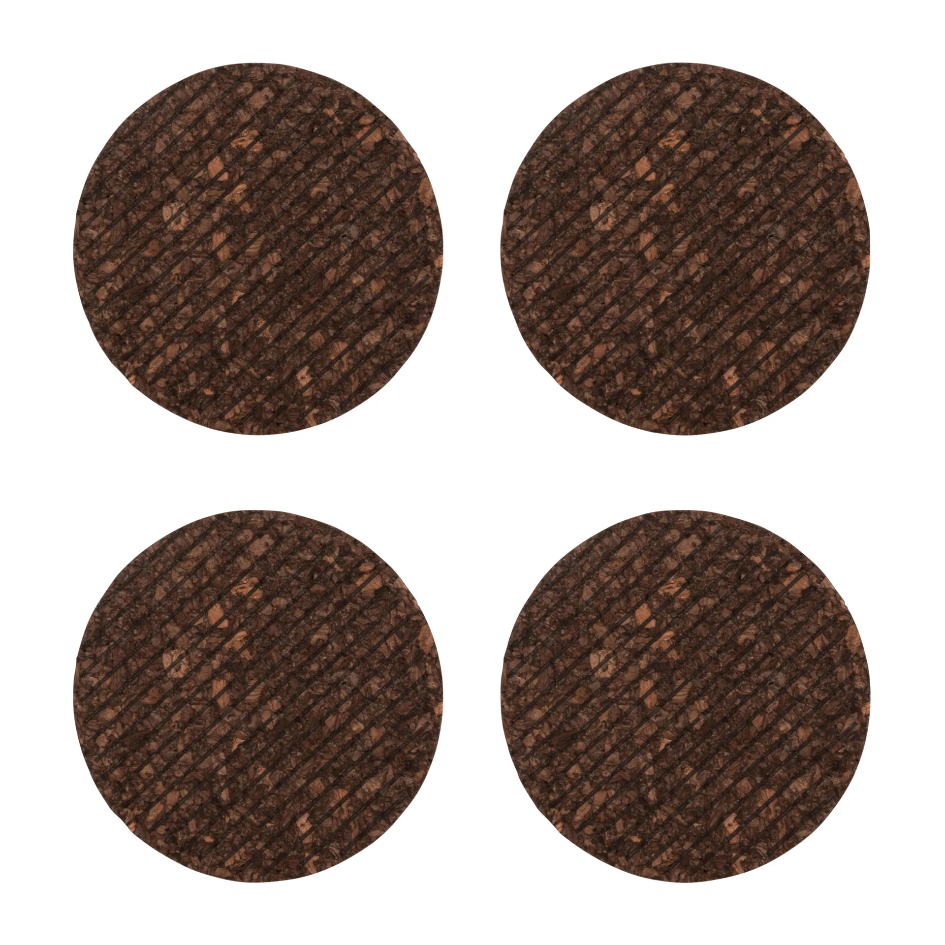 Dante coaster in cork 4-pack, Brown Sagaform