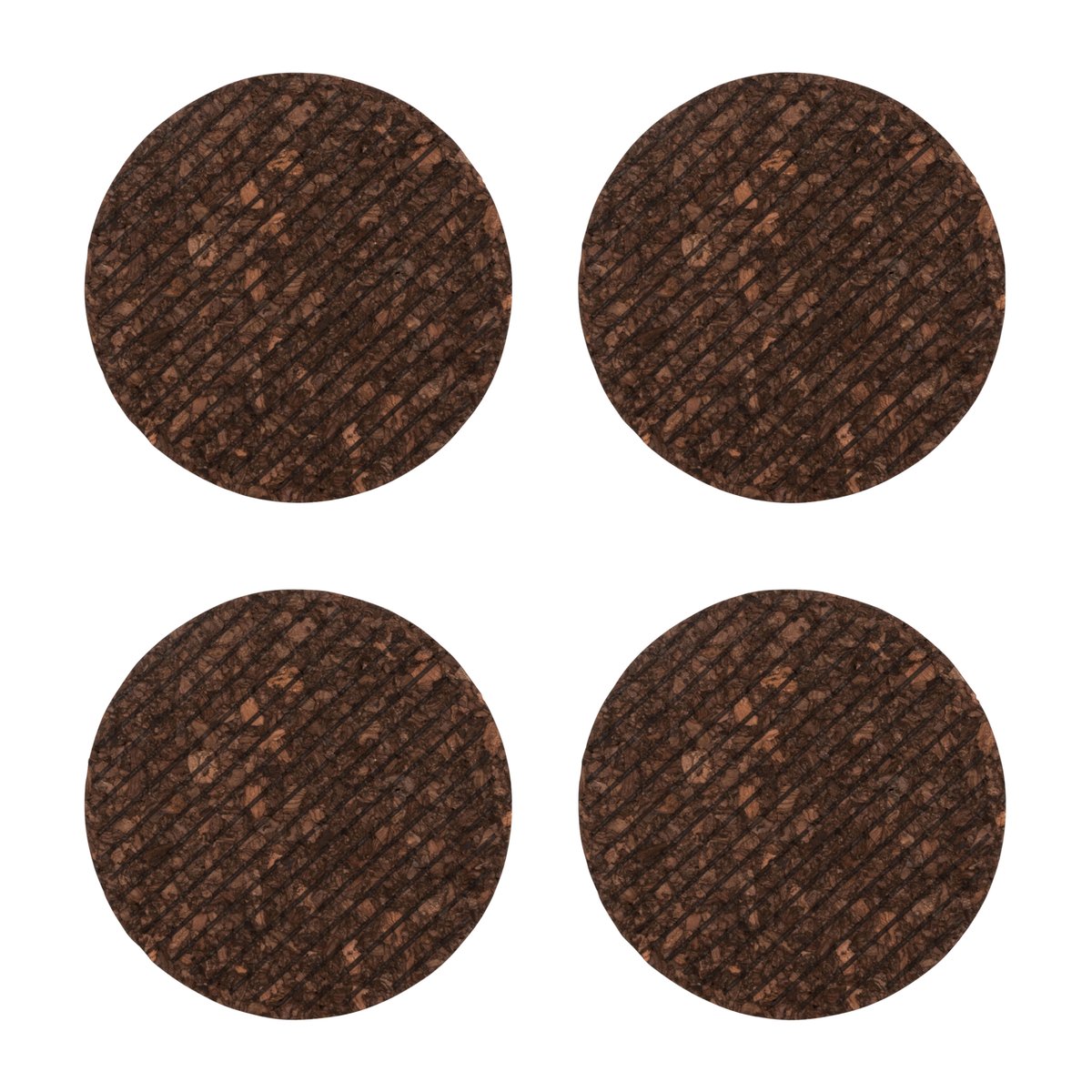 Sagaform Dante coaster in cork 4-pack Brown | Scandinavian Design | Coasters | Brown