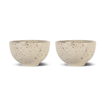 Ditte bowl 2-pack - Beige-burgundy - Sagaform