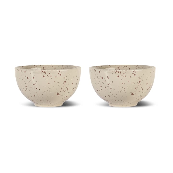 Ditte bowl 2-pack - Beige-burgundy - Sagaform