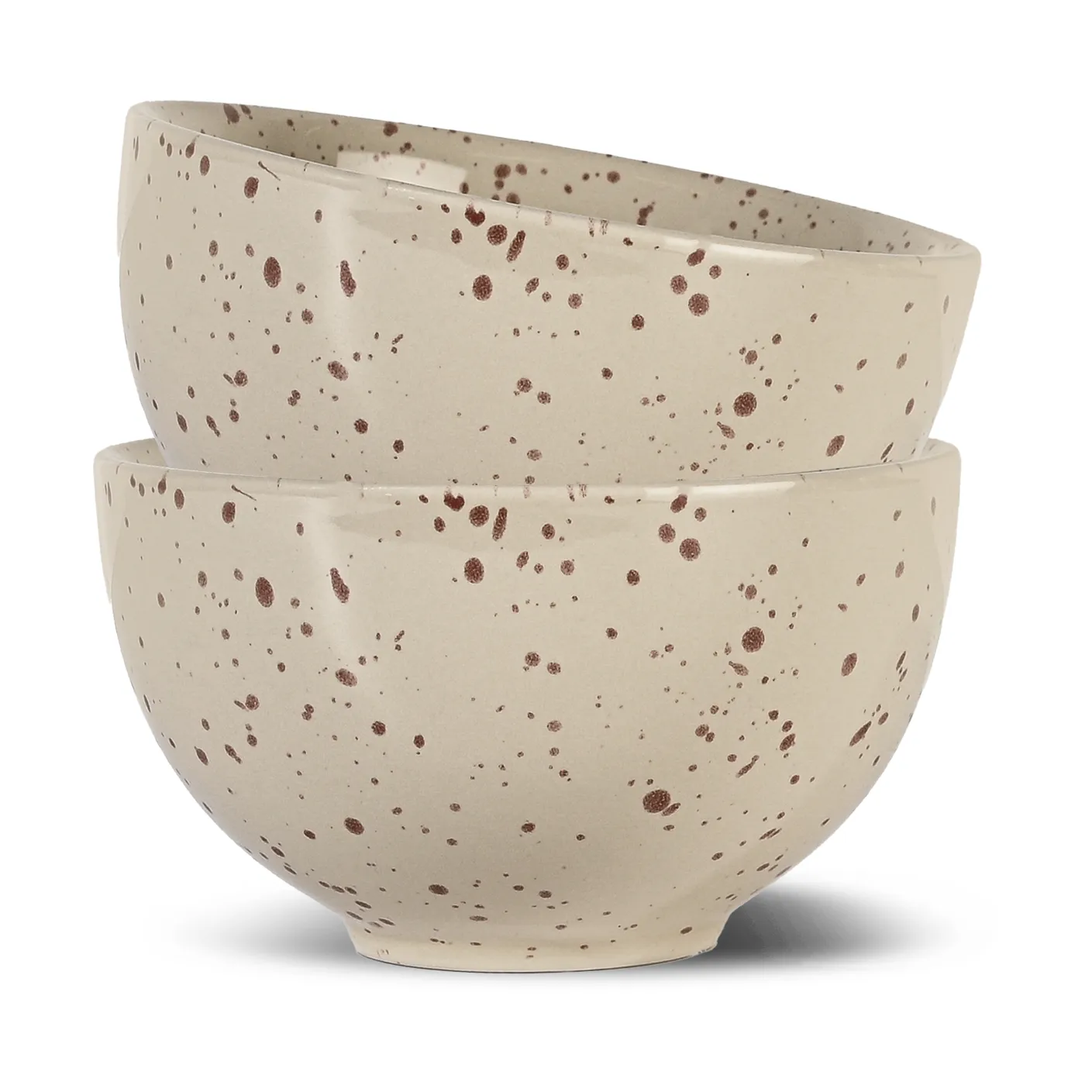 Ditte bowl 2-pack, Beige-burgundy Sagaform