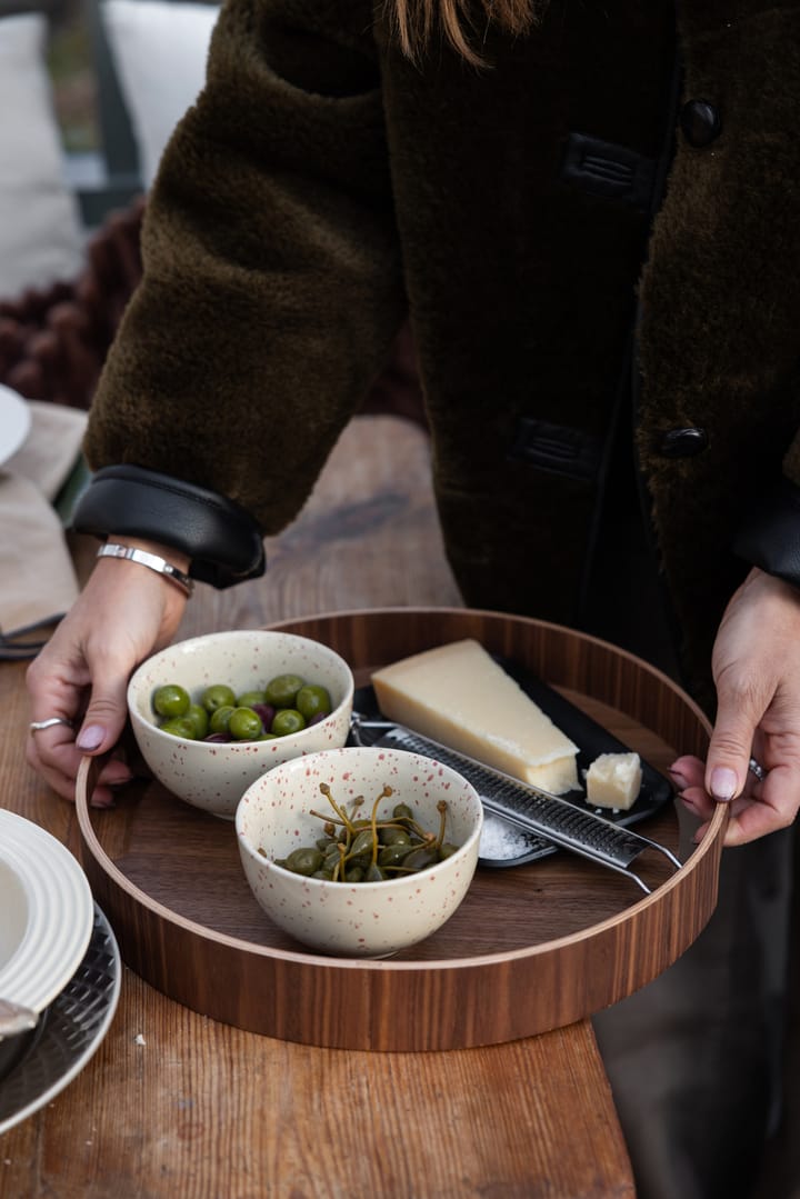 Ditte bowl 2-pack, Beige-burgundy Sagaform
