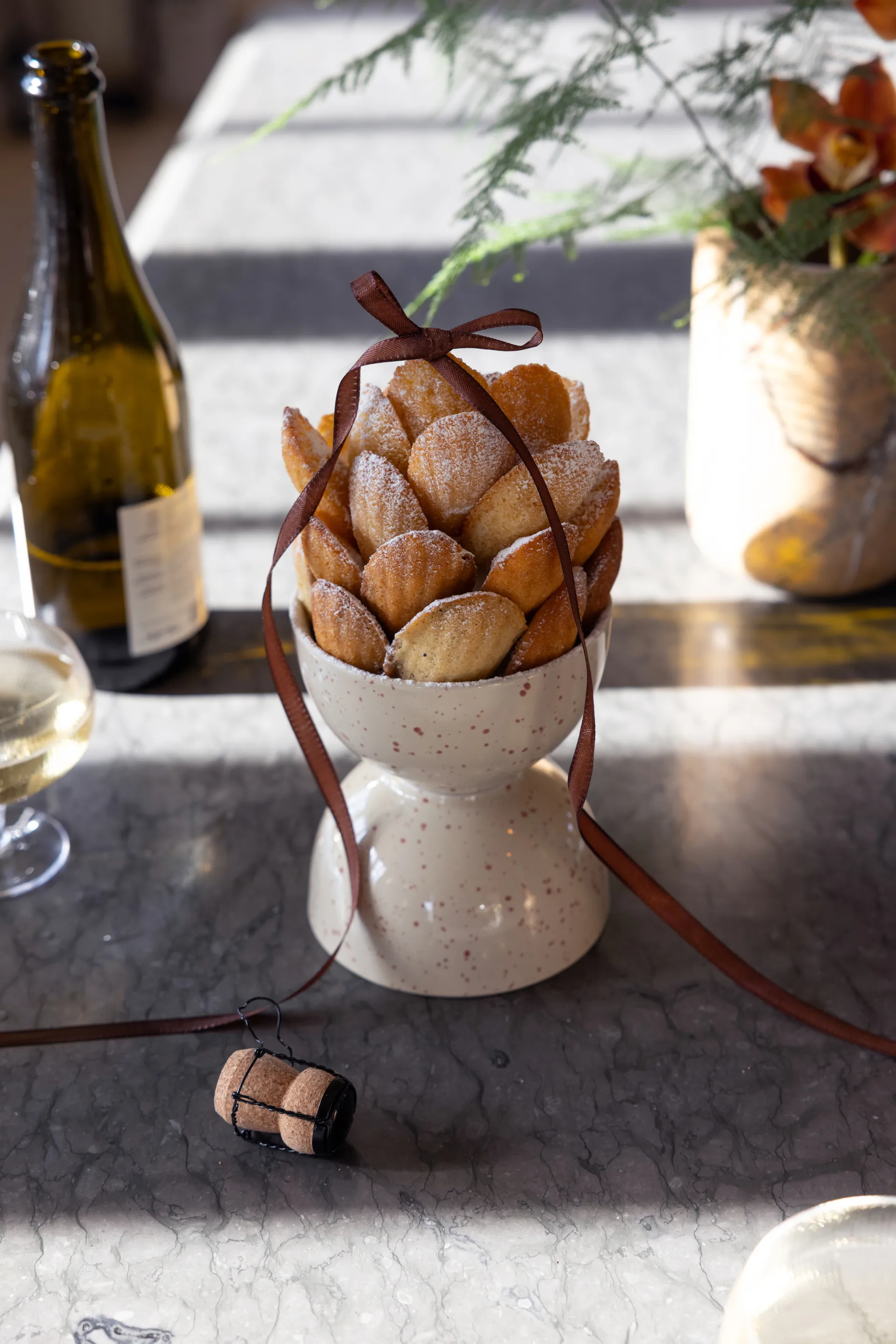 Ditte bowl 2-pack, Beige-burgundy Sagaform