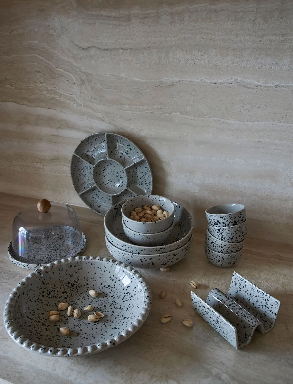 Ditte serving plate, grey-black Sagaform