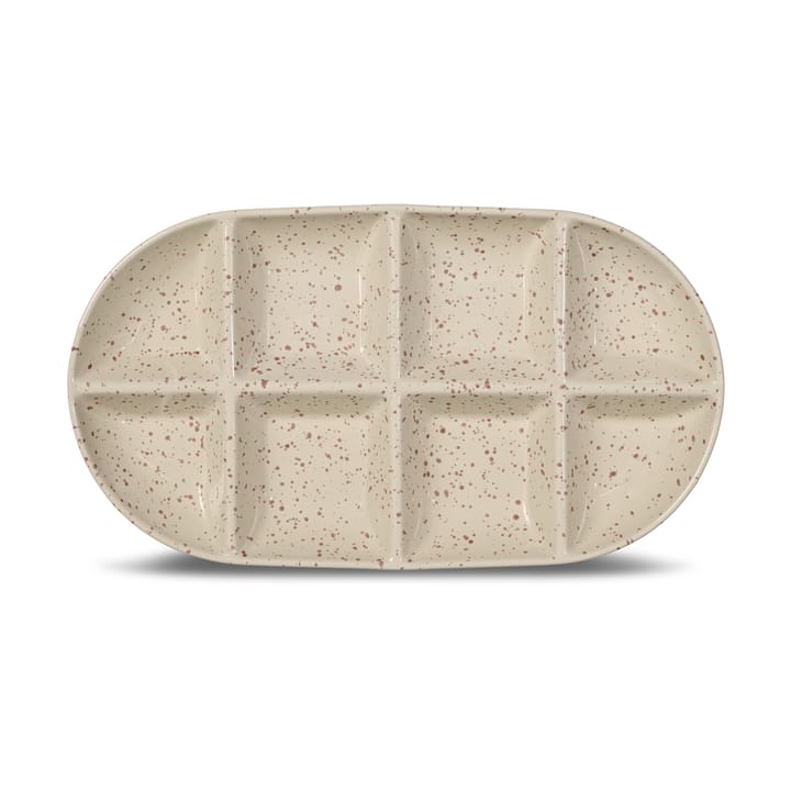 Ditte serving platter large 20x36 cm - Beige-burgundy - Sagaform
