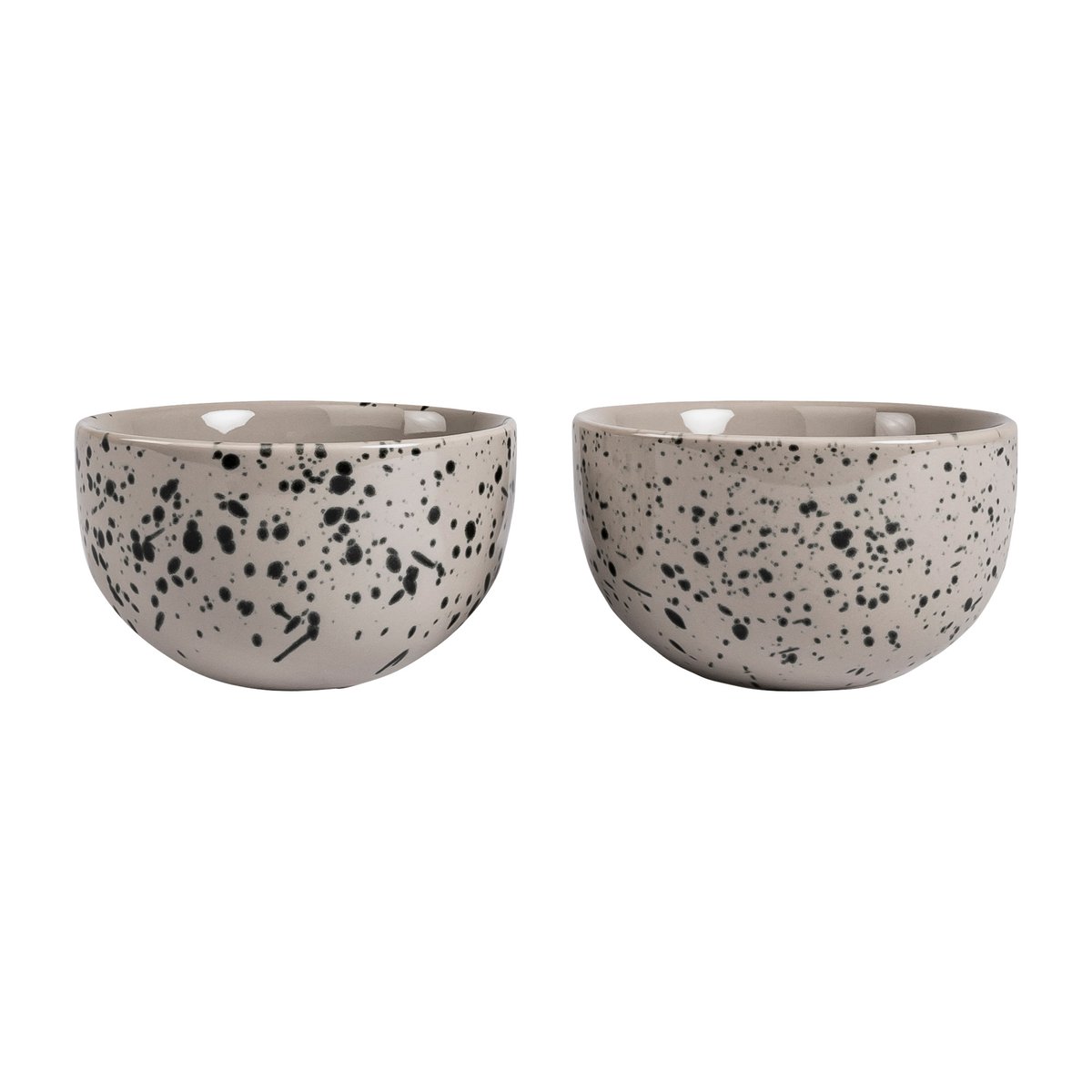 Sagaform Ditte small bowl 2-pack grey-black | Scandinavian Design | Breakfast bowls | Black