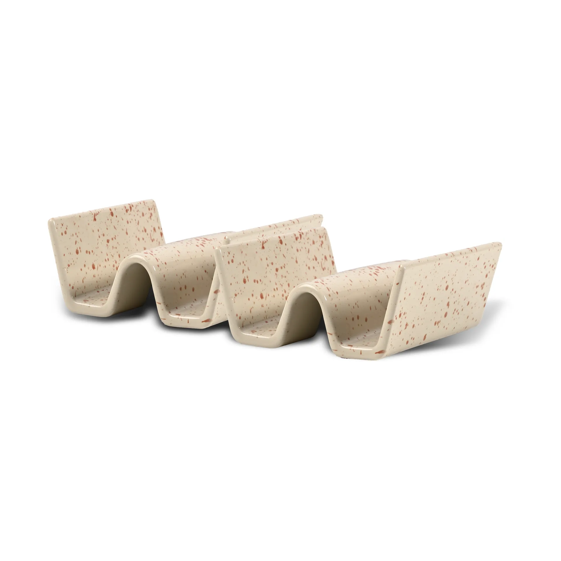 Ditte taco stand 2-pack, Beige-burgundy Sagaform