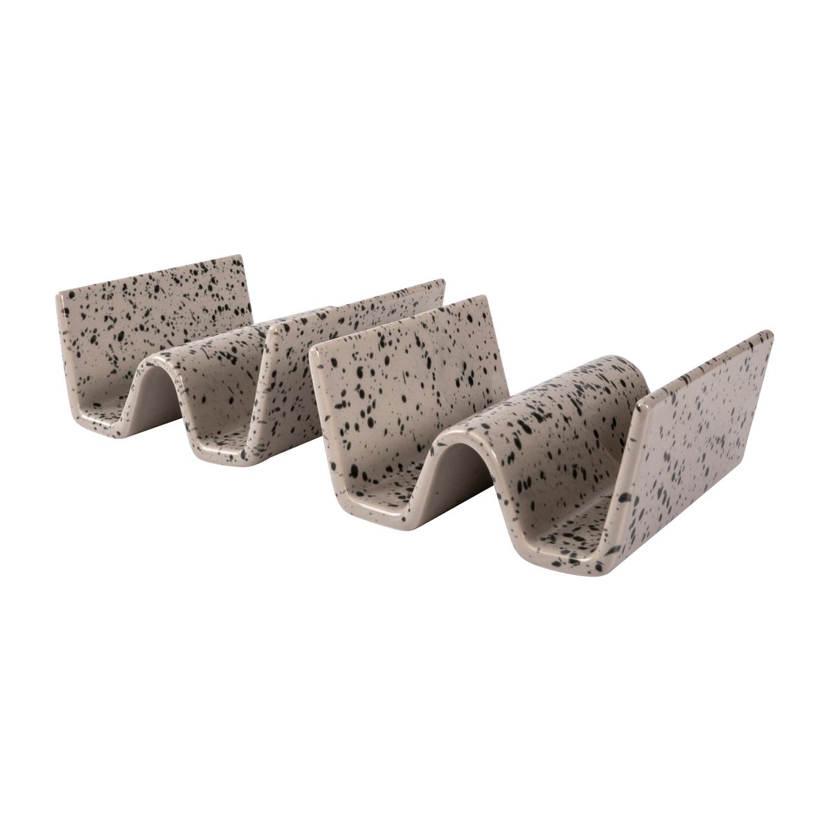 Sagaform Ditte taco stand 2-pack grey-black | Scandinavian Design | Serving platters & dishes | Black