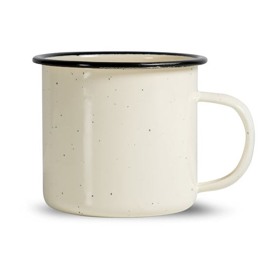Sagaform Doris enamel mug 35 cl Beige | Scandinavian Design | Coffee cups | Beige